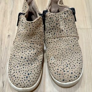 Monkey feet cheetah print zip booties